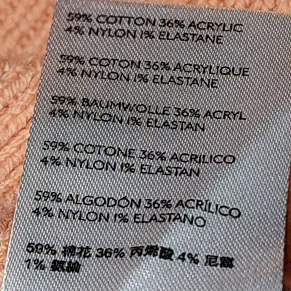 Free People Womens Peach Combo‎ Oversized Colorblock Sweater Small - Picture 4 of 4